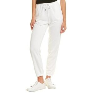 New H Halston Studio Drawstring Joggers Pants Elastic Waist Women's White Size S